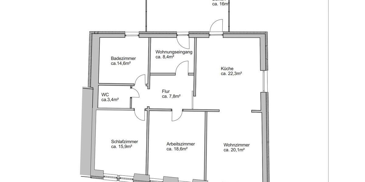 Etagenwohnung Hammelburg - 3.5 Zimmer, 111 m&sup2;, 1.200&euro; | Angebot:26614914