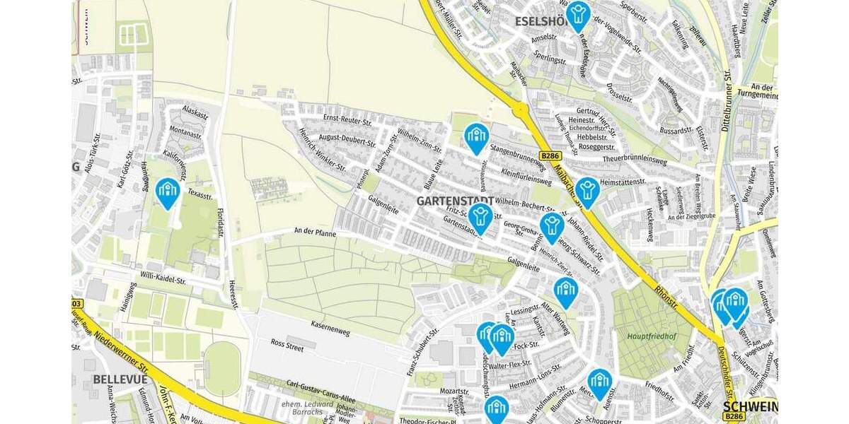 Doppelhaushälfte Schweinfurt Gartenstadt - 4 Zimmer, 110 m&sup2;, 205.000&euro; | Angebot:25780756