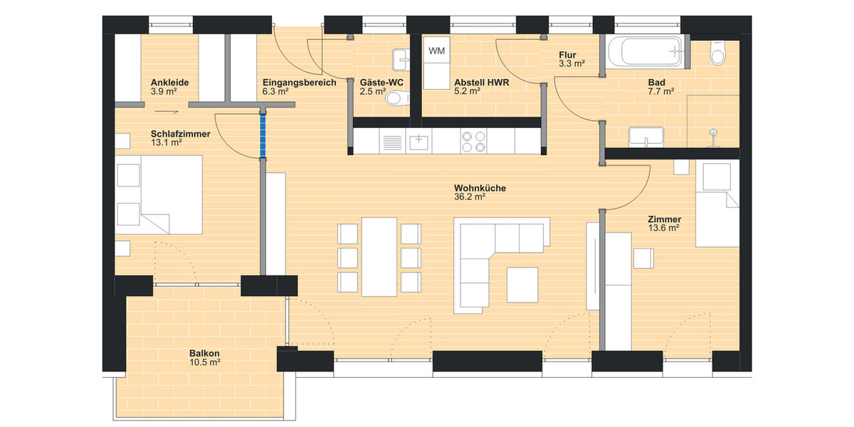Etagenwohnung Volkach - 3 Zimmer, 97 m&sup2;, 639.000&euro; | Angebot:25997024