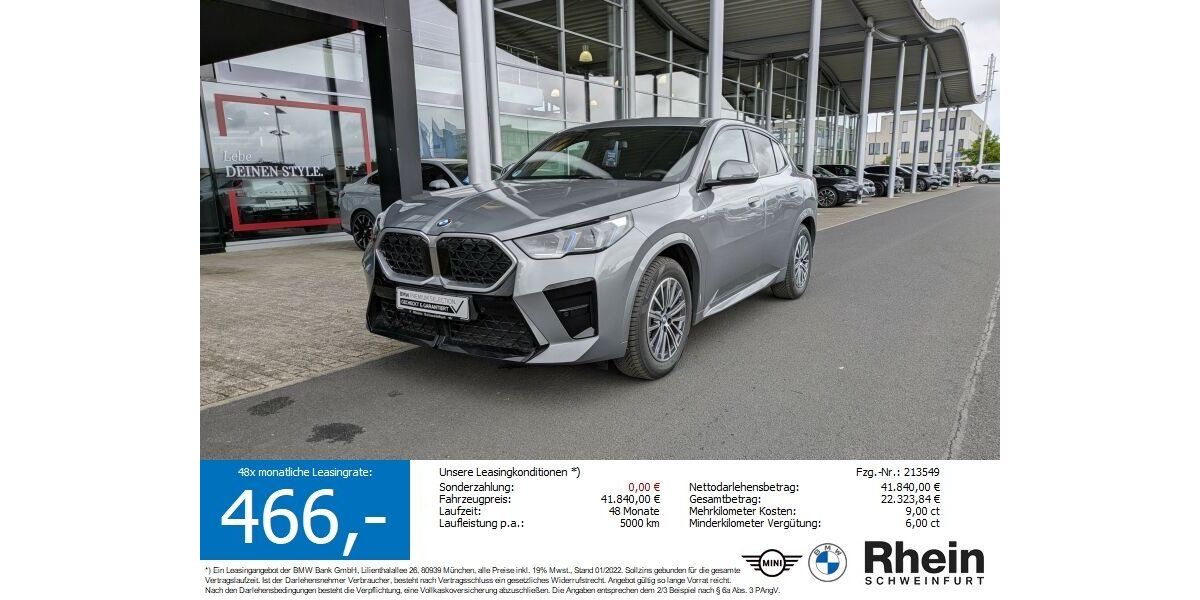 BMW X2 9.303 km 41.445 &euro; Schweinfurt 97424