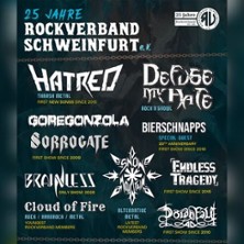 25 Jahre Rockverband Schweinfurt e.V. - Jubiläumsveranstaltung 19.09.2026 Kulturhaus Stattbahnhof Schweinfurt