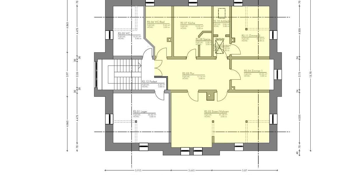 Dachgeschoßwohnung Bad Kissingen - 3 Zimmer, 95 m&sup2;, 1.150&euro; | Angebot:25394500
