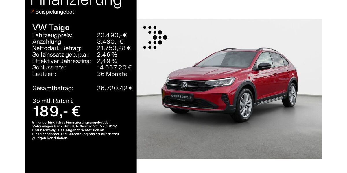 VW Taigo 27.100 km 23.490 &euro; Schweinfurt 97424