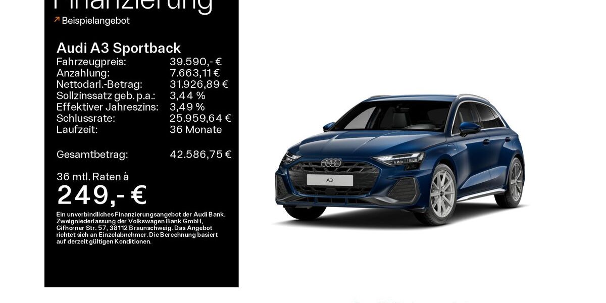 Audi A3 7.420 km 39.590 &euro; Schweinfurt 97424