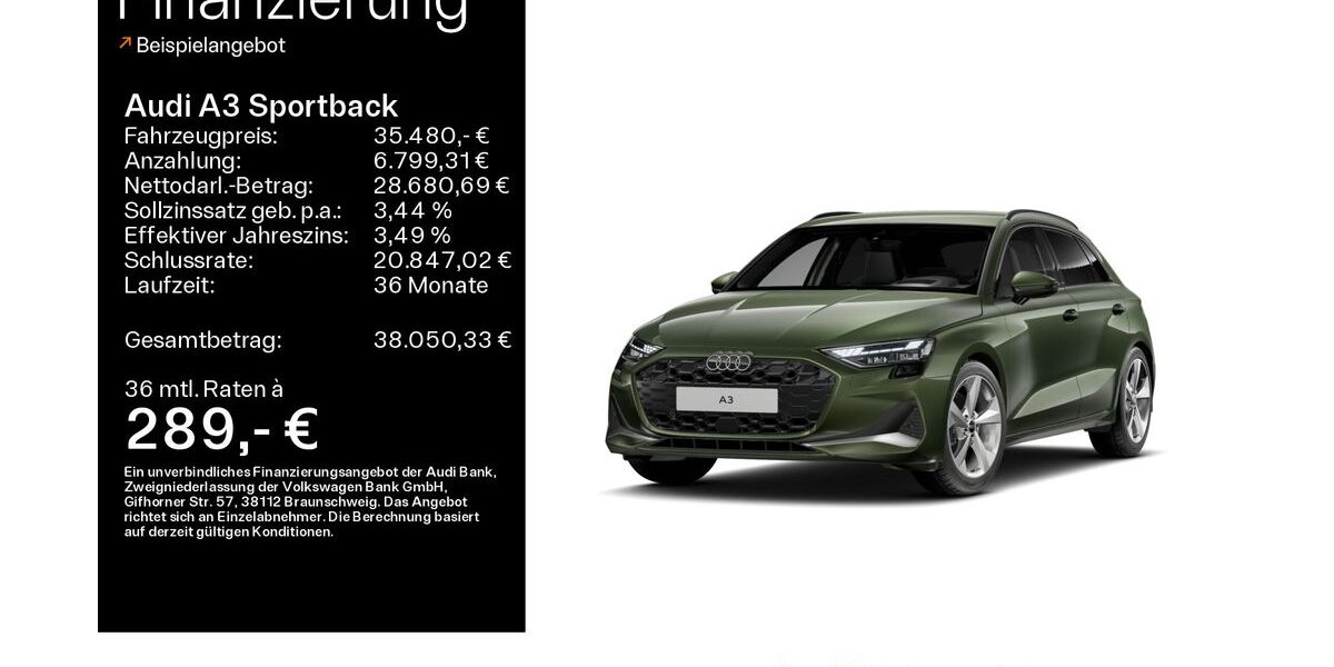 Audi A3 15.649 km 32.420 &euro; Schweinfurt 97424