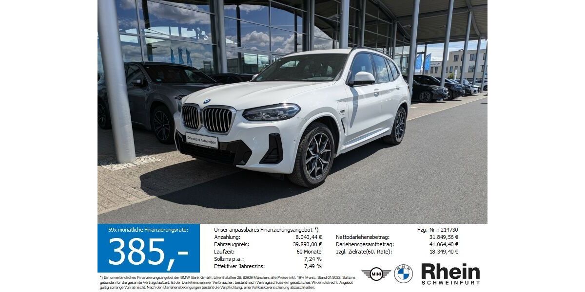BMW X3 62.291 km 36.990 &euro; Schweinfurt 97424
