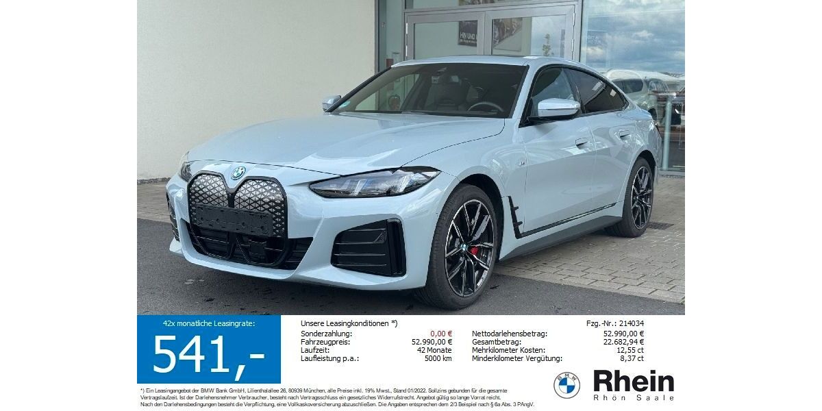 BMW i4 25.987 km 52.990 &euro; Salz 97616