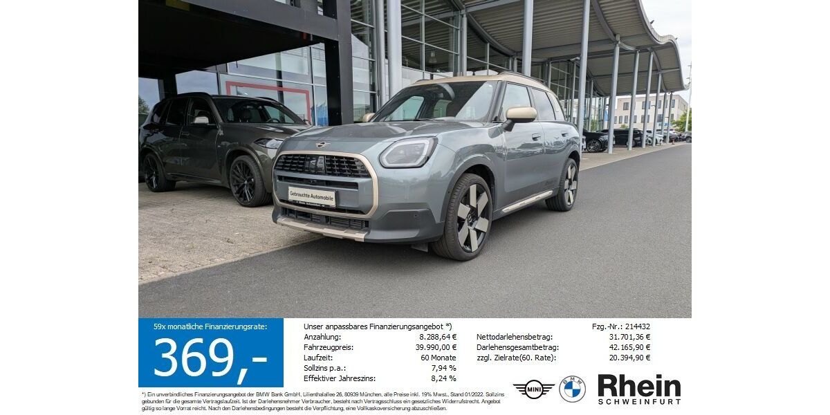 Mini Countryman C (Cooper) 32.243 km 35.850 &euro; Schweinfurt 97424