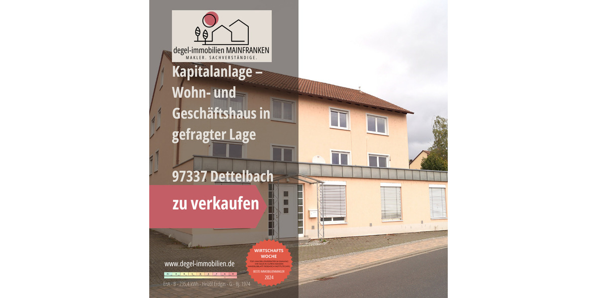 Mehrfamilienhaus, Wohnhaus Dettelbach - 1 Zimmer, 316 m&sup2;, 560.000&euro; | Angebot:25675121