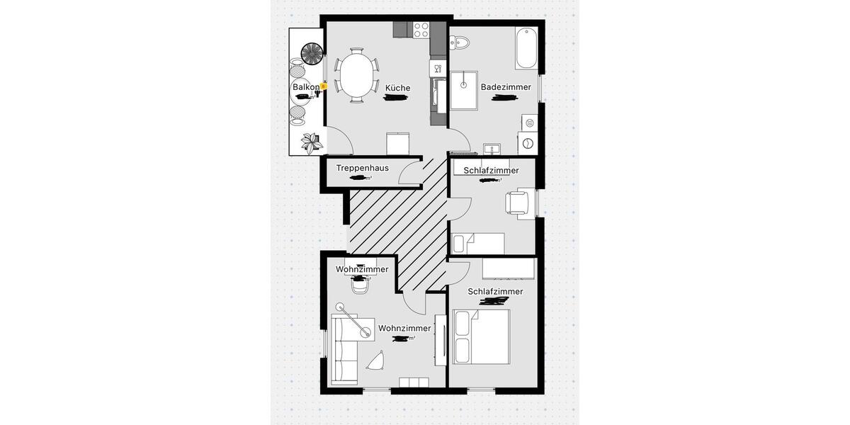 Etagenwohnung Bad Kissingen - 3 Zimmer, 88 m&sup2;, 1.100&euro; | Angebot:26045173