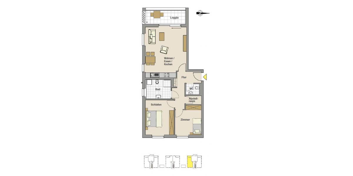 Etagenwohnung Schweinfurt Bergl - 3 Zimmer, 80 m&sup2;, 425.000&euro; | Angebot:26790514