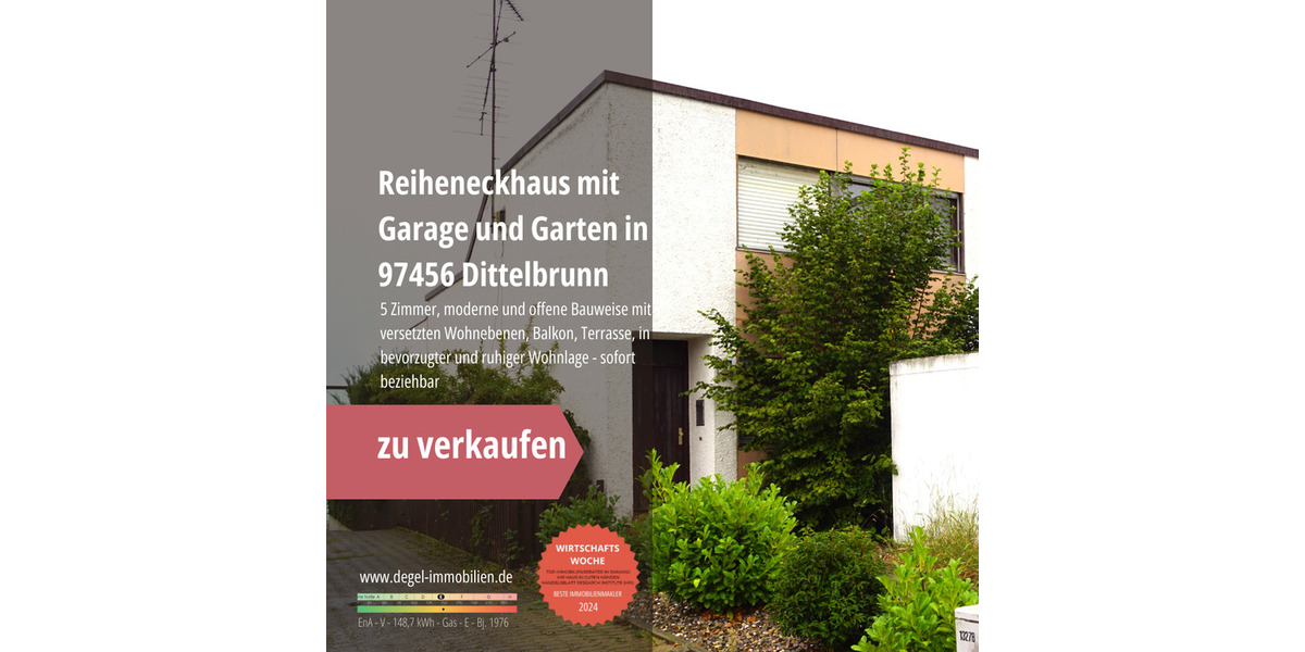 Reihenendhaus Dittelbrunn - 5 Zimmer, 130 m&sup2;, 299.000&euro; | Angebot:25770129