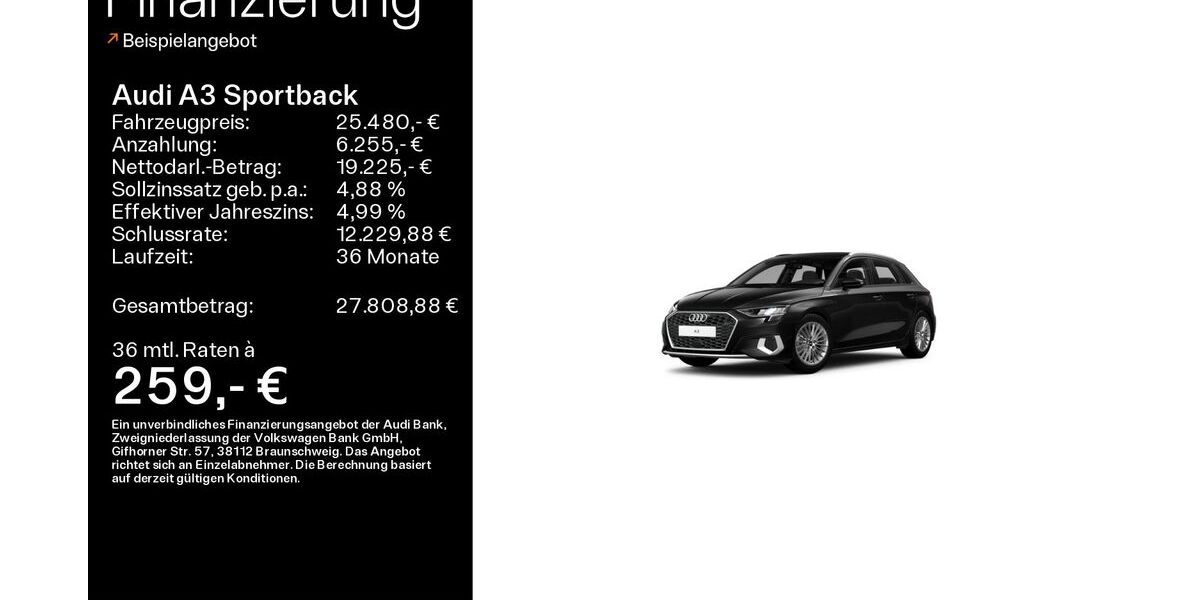 Audi A3 44.578 km 25.480 &euro; Sand am Main 97522