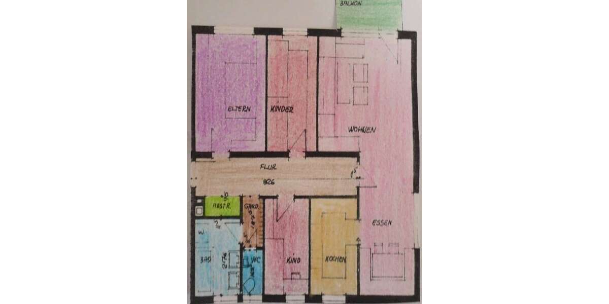 Etagenwohnung Bad Kissingen - 4 Zimmer, 100 m&sup2;, 630&euro; | Angebot:25985514