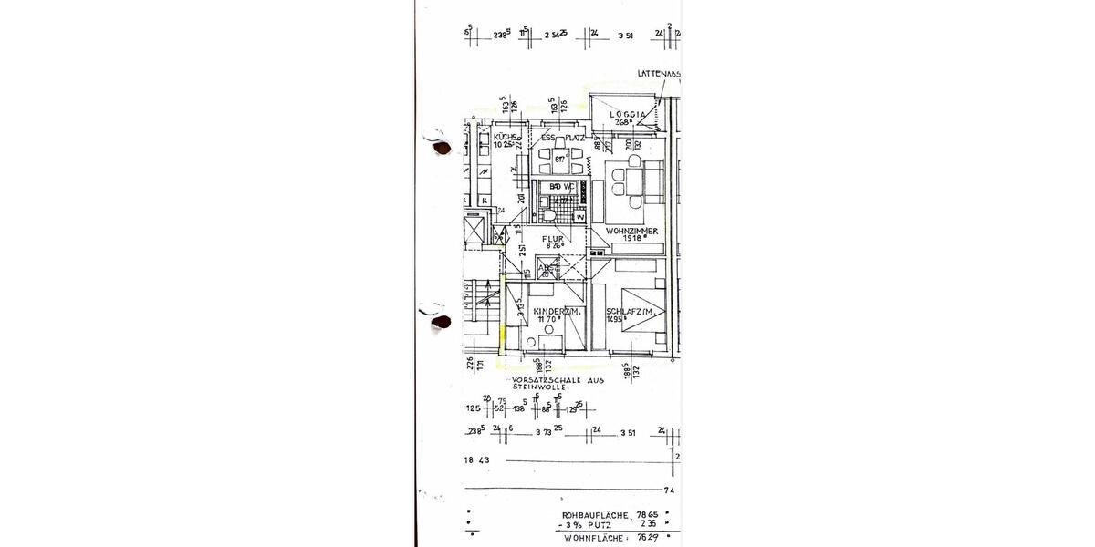 Etagenwohnung Schweinfurt Bellevue - 3 Zimmer, 76 m&sup2;, 249.000&euro; | Angebot:25172960