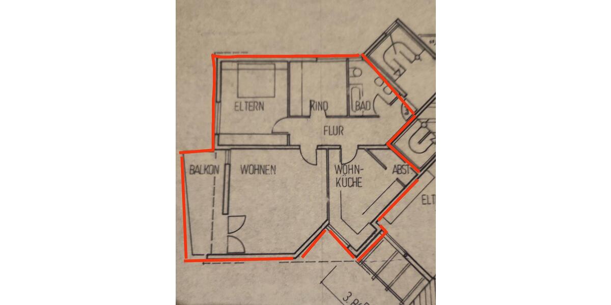 Etagenwohnung Volkach - 3 Zimmer, 89 m&sup2;, 800&euro; | Angebot:25059111