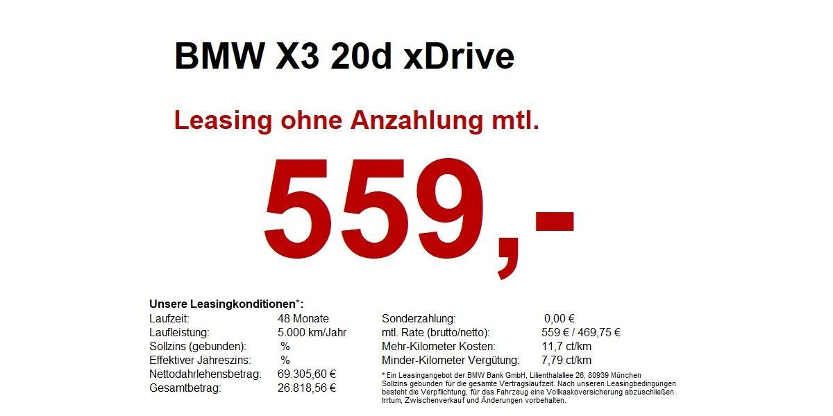 BMW X3 23.255 km 56.890 &euro; Schweinfurt 97424