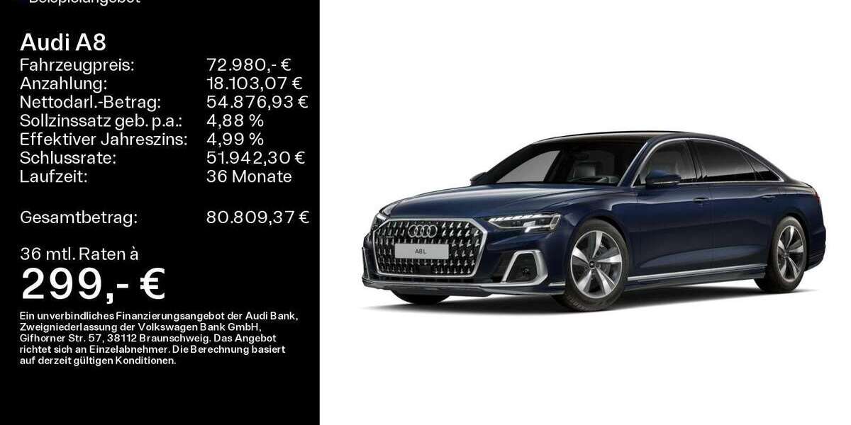 Audi A8 23.101 km 72.980 &euro; Haßfurt 97437