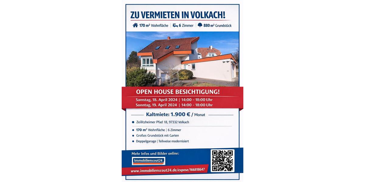 Mehrfamilienhaus, Wohnhaus Volkach - 6 Zimmer, 167 m&sup2;, 1.900&euro; | Angebot:26142213
