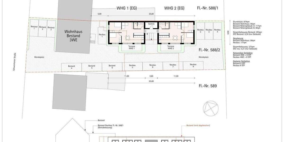 Etagenwohnung Bergrheinfeld - 2.5 Zimmer, 64 m&sup2;, 269.000&euro; | Angebot:26394418