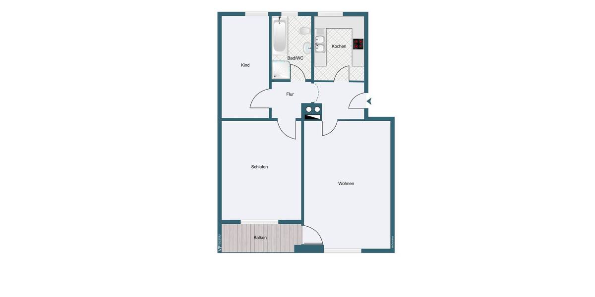 Etagenwohnung Schweinfurt Innenstadt - 3 Zimmer, 75 m&sup2;, 195.000&euro; | Angebot:26796882