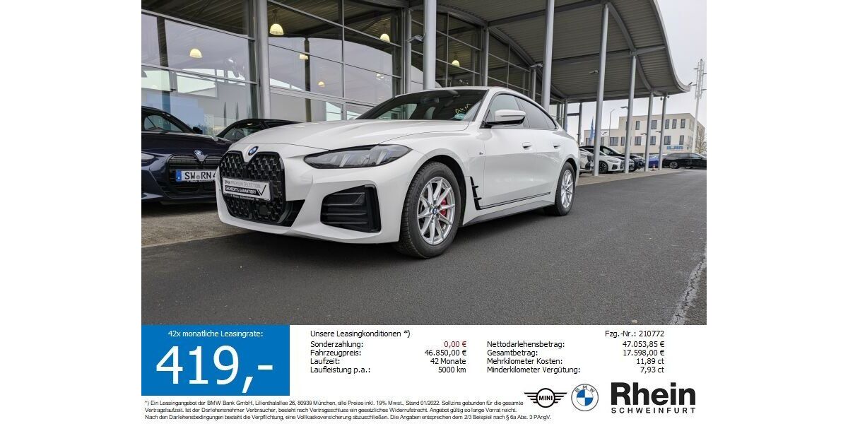 BMW 430 Gran Coupé 25.054 km 46.350 &euro; Schweinfurt 97424