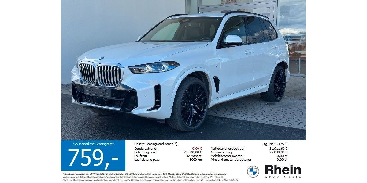 BMW X5 15.922 km 75.840 &euro; Salz 97616