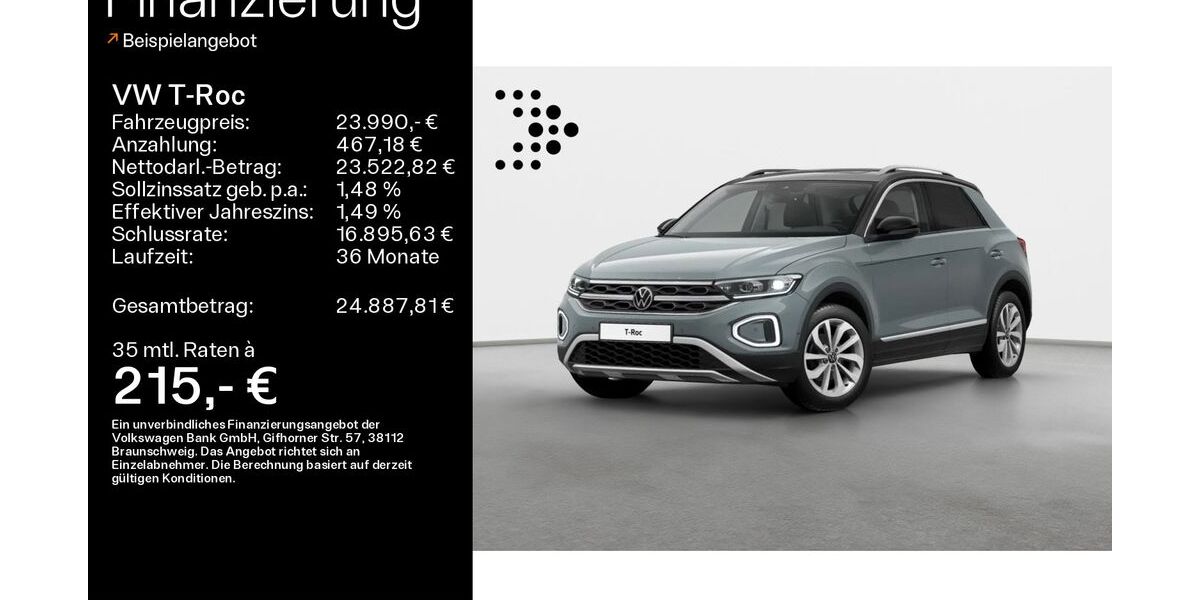 VW T-Roc 51.500 km 23.990 &euro; Bad Kissingen 97688
