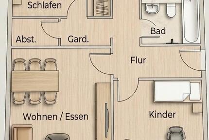 Wohnung Schweinfurt Bellevue - 3 Zimmer, 78 m&sup2;, 170.000&euro; | Angebot:25626286