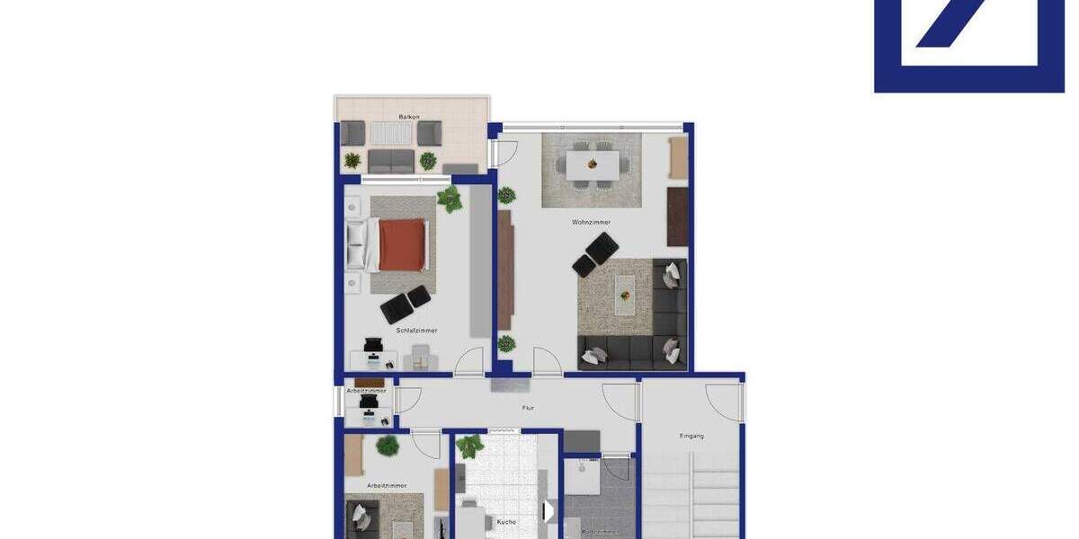 Etagenwohnung Schweinfurt Bergl - 3 Zimmer, 76 m&sup2;, 180.000&euro; | Angebot:25686778