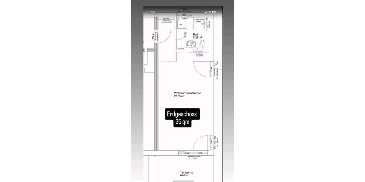 Etagenwohnung Oerlenbach - 1.5 Zimmer, 67 m&sup2;, 569&euro; | Angebot:25996927