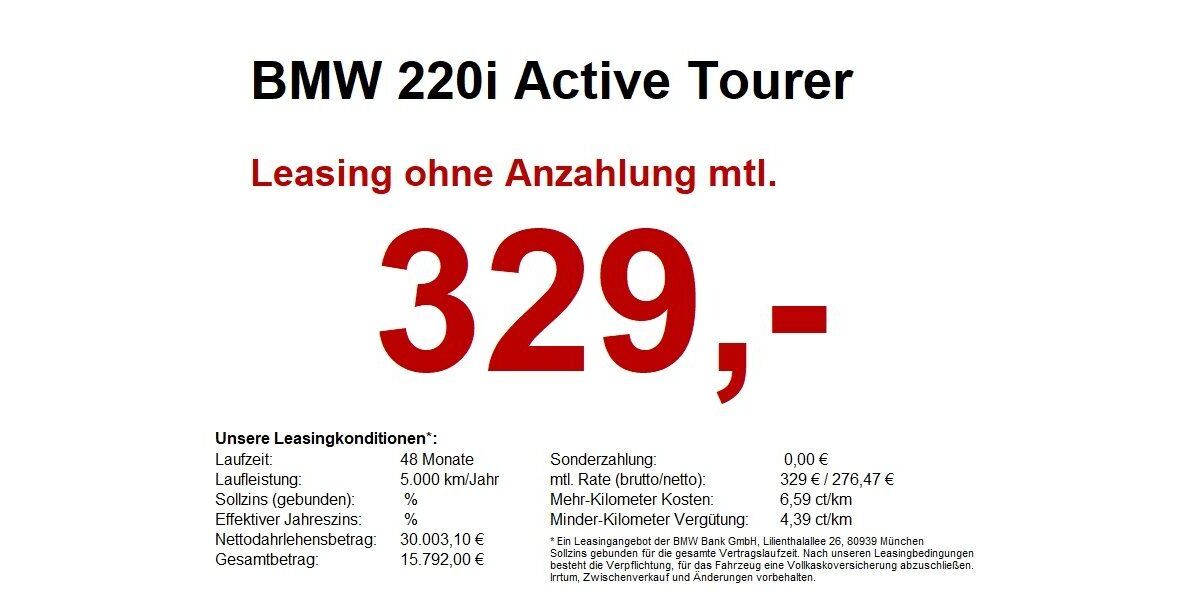 BMW 220 Active Tourer 10.966 km 29.980 &euro; Schweinfurt 97424