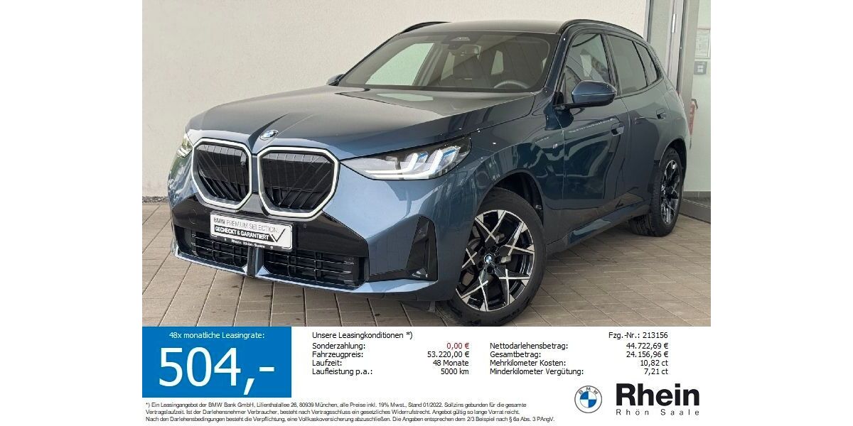 BMW X3 23.673 km 52.745 &euro; Salz 97616