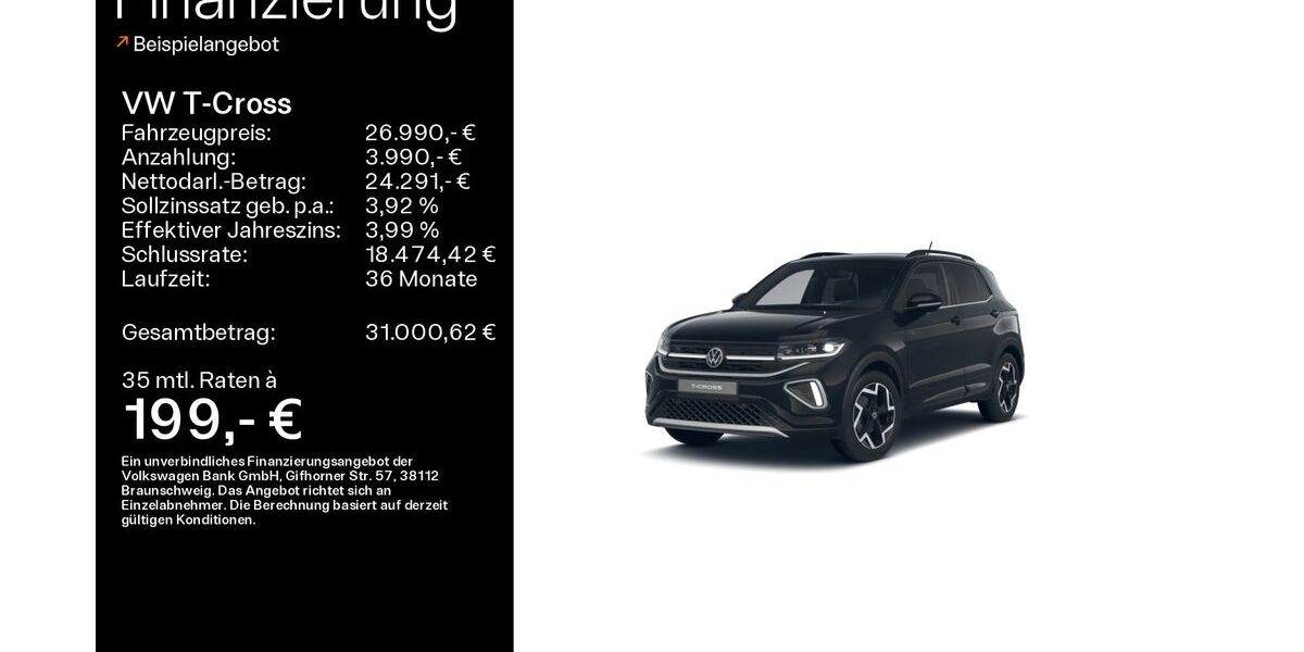 VW T-Cross 15.112 km 26.990 &euro; Schweinfurt 97424