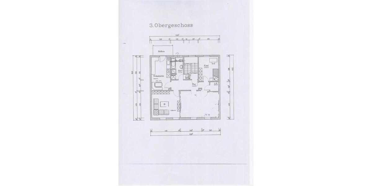 Etagenwohnung Schweinfurt Bellevue - 3 Zimmer, 90 m&sup2;, 700&euro; | Angebot:25376392