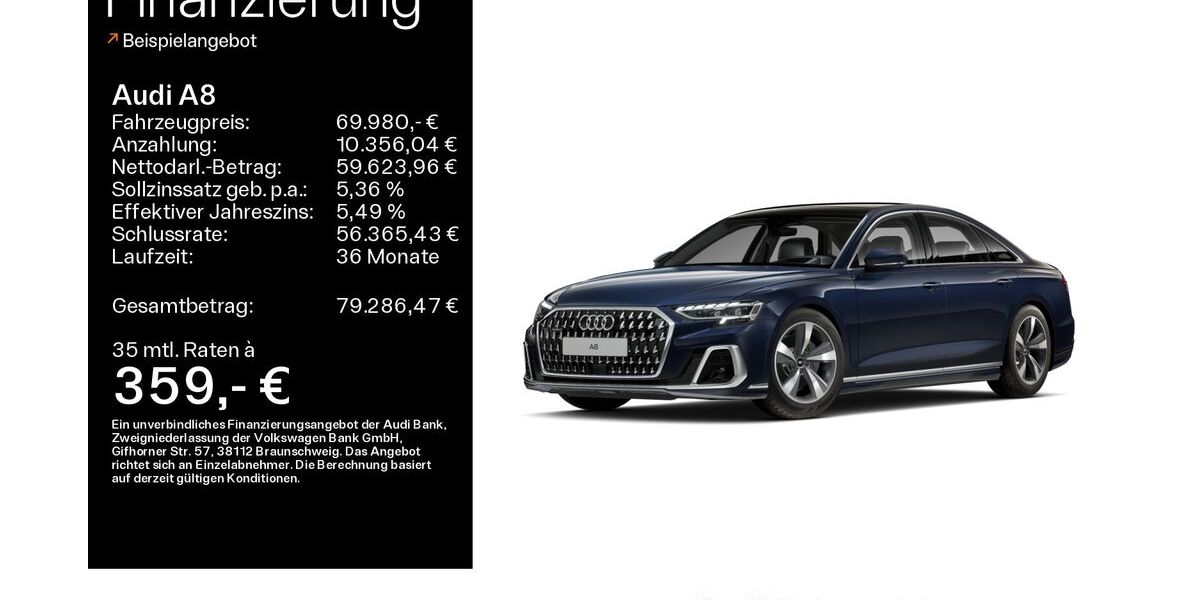 Audi A8 24.535 km 69.980 &euro; Haßfurt 97437