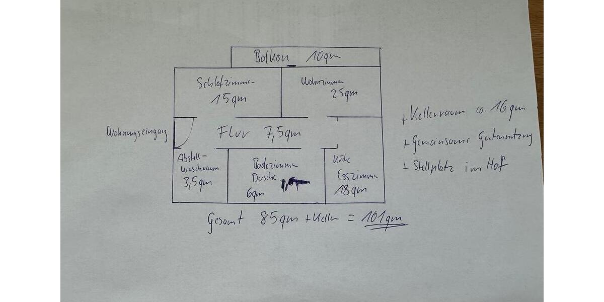 Erdgeschoßwohnung Arnstein - 3 Zimmer, 75 m&sup2;, 699&euro; | Angebot:24626494