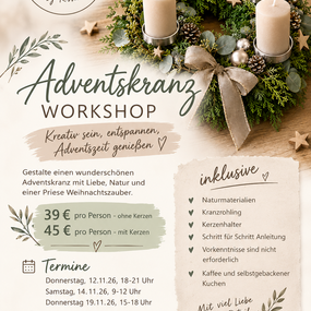 Adventskranz Workshop 12.11.2026 Röthlein