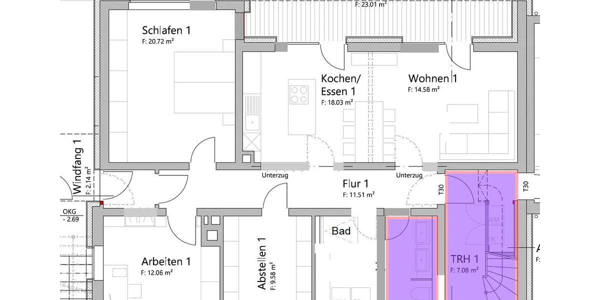 Etagenwohnung Hohenroth - 3 Zimmer, 95 m&sup2;, 1.050&euro; | Angebot:26525657