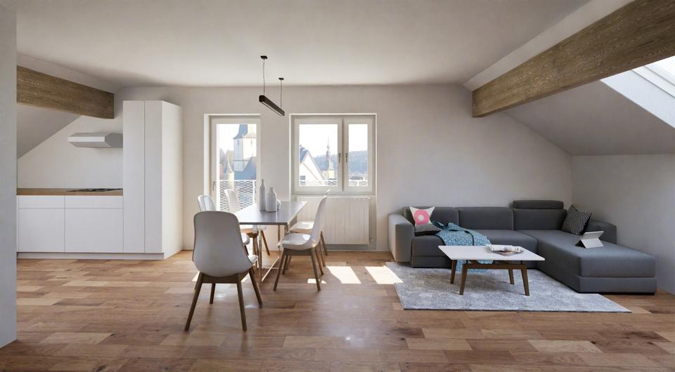 Dachgeschoßwohnung Hohenroth - 2 Zimmer, 58 m&sup2;, 195.000&euro; | Angebot:25392125