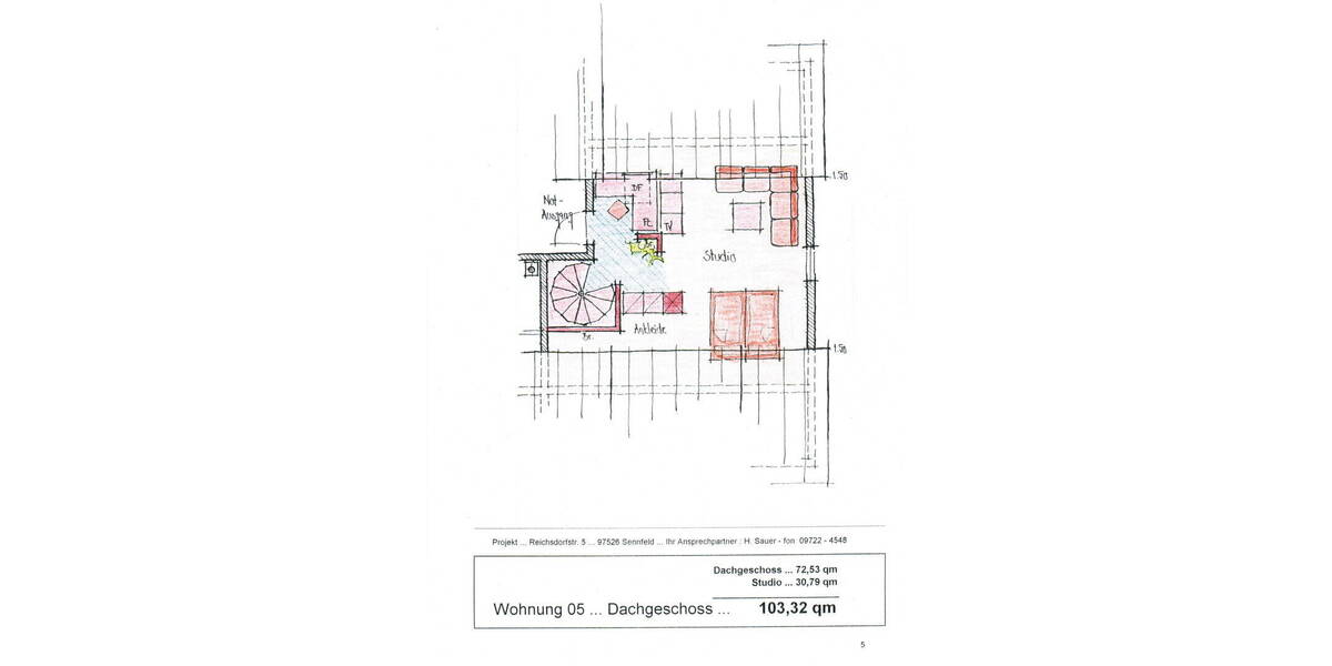 Etagenwohnung Sennfeld Rempertshag - 4 Zimmer, 103 m&sup2;, 1.220&euro; | Angebot:25724195