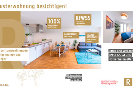 Wohnung Niederwerrn - 2 Zimmer, 64 m&sup2;, 289.736&euro; | Angebot:25668861
