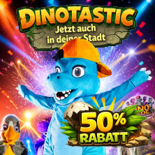 Dinotastic Live! Die Reise zum Feuervulkan 14.03.2027 Stadthalle Schweinfurt