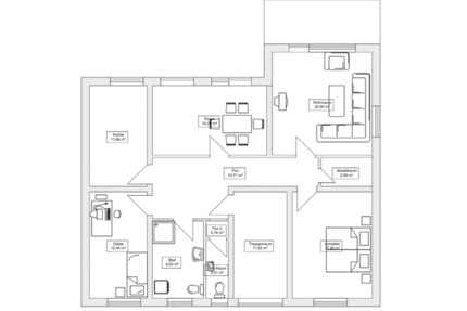 Wohnung Bad Kissingen - 4 Zimmer, 115 m&sup2;, 1.200&euro; | Angebot:25637742