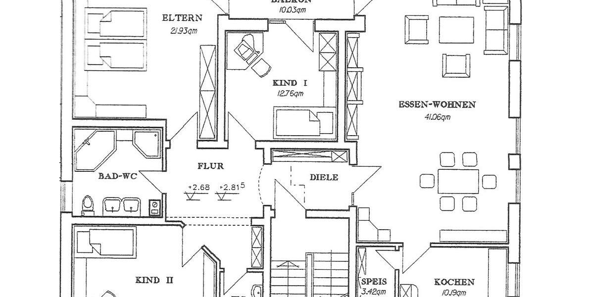 Etagenwohnung Üchtelhausen - 4 Zimmer, 130 m&sup2;, 860&euro; | Angebot:25944310